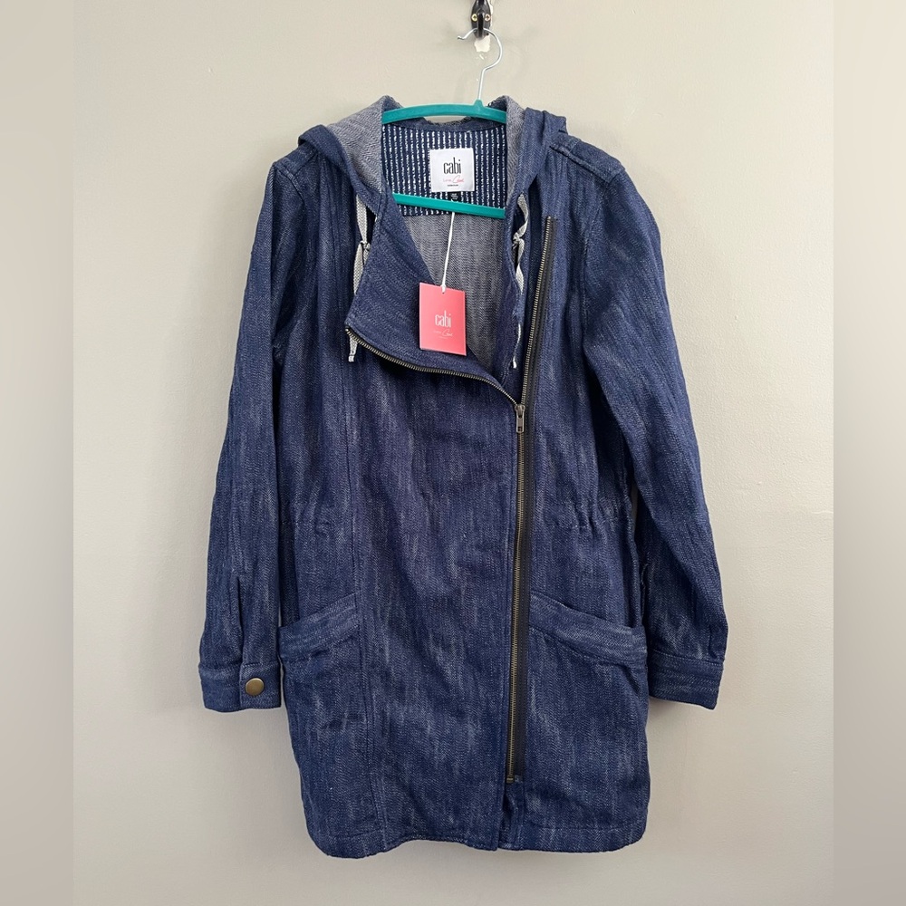 CAbi Love, Carol Collection Adventure Anorak Indigo Denim Jacket sz M - Picture 2 of 9
